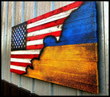 American/Ukrainian Flag - American Flag Signs