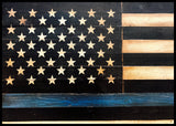 Thin Blue Line American Flag - American Flag Signs